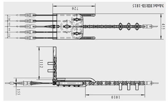 SZ4A γραμμή μετάδοσης που δένει με σπάγγο τα εργαλεία που τρέχουν τους πίνακες για τέσσερις αγωγούς 0 δεσμών