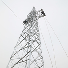 Γαλβανισμένος πύργος γραμμών 33KV μετάδοσης δικτυωτού πλέγματος χάλυβα καυτής εμβύθισης