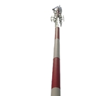 Μονοπωλιακός πύργος χάλυβα για την καυτή εμβύθιση τηλεπικοινωνιών που γαλβανίζεται