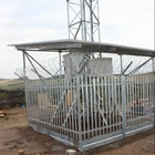 Πύργος χάλυβα εξαρτήσεων χρωμάτων τύπων δικτυωτού πλέγματος που χρησιμοποιείται για την επικοινωνία