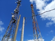 Σωληνοειδής πύργος τηλεπικοινωνιών χάλυβα γραμμών μετάδοσης για το εργοτάξιο οικοδομής