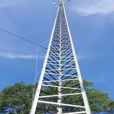 3 με πόδια πύργος τηλεπικοινωνιών δικτυωτού πλέγματος ASTM A36 ASTM A572 GR65 GR50