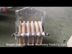 αγωγός γραμμών μετάδοσης 508 χιλ. που δένει με σπάγγο το φραγμό τροχαλιών με να στηρίξει τους κυλίνδρους