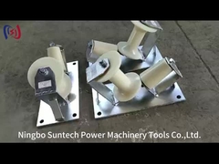 Οδικά έργα κατασκευής σχοινίστρωσης τοποθέτηση μπλοκ καλωδίου στροφή κυλίνδρου