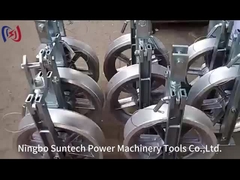 Μπλοκ τροχαλίας αγωγού με συρματόσχοινο αλουμινίου 40 KN με επένδυση από νεοπρένιο