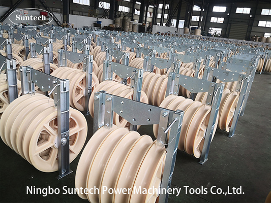 1040mm MC Νάιλον τροχούς Διοδηγός Stringing Pulley μπλοκ με γαλβανισμένο ατσάλινο πλαίσιο