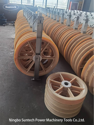Dia 660mm ενιαίος Sheave νάυλον συσσωρευμένος ρόδα αγωγός που δένει με σπάγγο τους φραγμούς