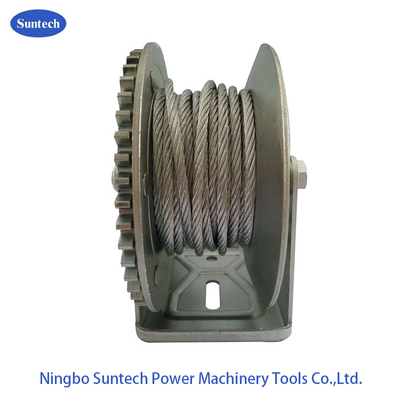 Marine Power Coating Manual Hand Winch With Cable 1600LB / 727kg Capacity