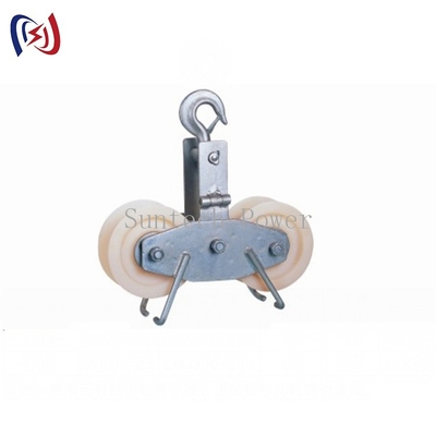 Μπροστά και πίσω τροχούς Ταντέμ Sheave Stringing Block Nylon Sheave Ζυγισμένο πλαίσιο