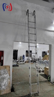 Αλουμινίου Σύνωση σκάλα 2.5-7M 150KG χωρητικότητα Βιομηχανική
