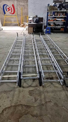 Αλουμινίου Σύνωση σκάλα 2.5-7M 150KG χωρητικότητα Βιομηχανική