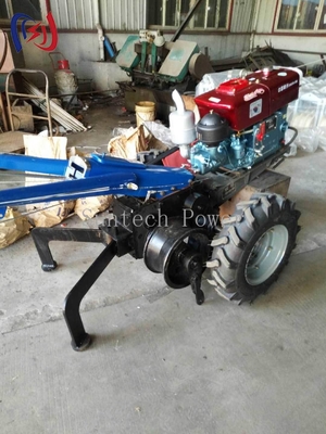 15HP Walking Tractor Winch 1040mm Βάση τροχών για την κατασκευή ηλεκτρικής γραμμής