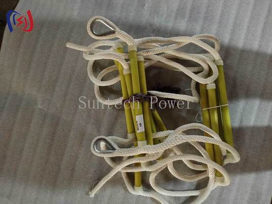 Ελαφριά μονωμένη σκάλα σχοινιού με νάιλον σχοινί για συντήρηση υποσταθμών