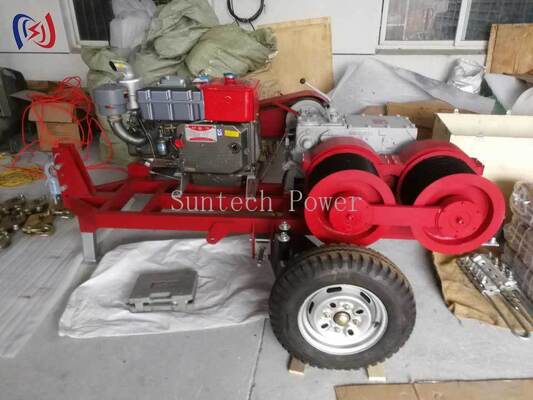 Διπλό τύμπανο βαρούλκου για ταυτόχρονη έλξη και τάνυση καλωδίων στην κατασκευή γραμμών μεταφοράς ενέργειας