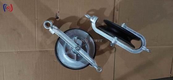 Επαγγελματικό μπλοκ καλωδίου με ονομαστικό φορτίο 10-40KN και φλοιό αλουμινίου για ασφαλή αγκύρωση σε γραμμές μετάδοσης