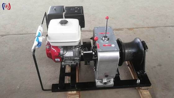 Professional 4.04-9.6KW Powered Winch for Heavy Duty Cable Pulling and Conductor Stringing in Power Line Work