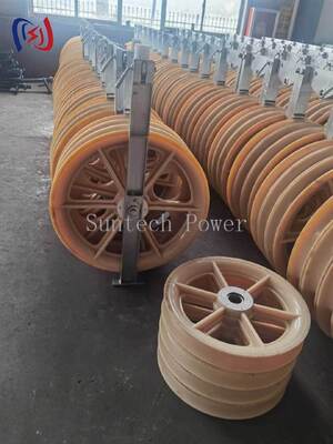 Επαγγελματικό μπλοκ ράβδου σειράς 916 με MC Nylon Sheave για βαριά έργα κατασκευής γραμμών μετάδοσης ισχύος 50-150KN ονομαστικό φορτίο