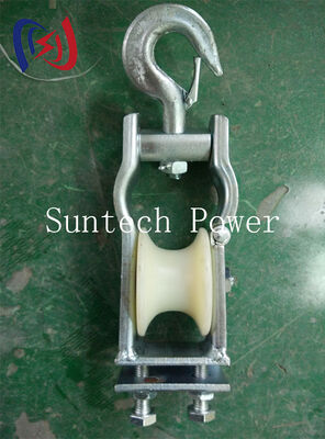 Professional Sitting and Hanging Type Dual Use Stringing Block with 5-20KN Rated Load and 80x50mm Sheave Size for Overhead Line Installation