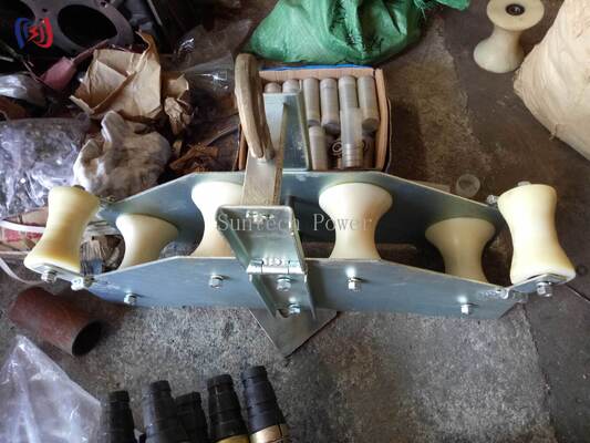 Four Sheave Combined Block for OPGW Installation | 10KN Fiber Optic Stringing Pulley