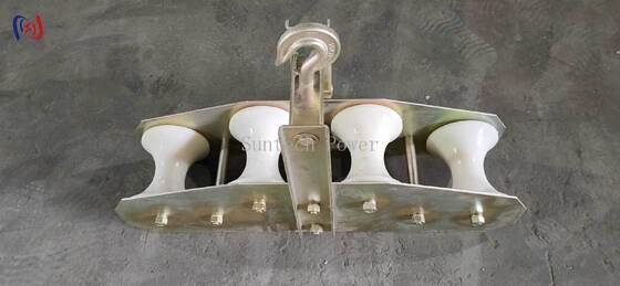OPGW Stringing Block με ονομαστικό φορτίο 10KN R570 Radius Bend για την εγκατάσταση καλωδίου οπτικών ινών Τέσσερις μάζες συνδυασμένες