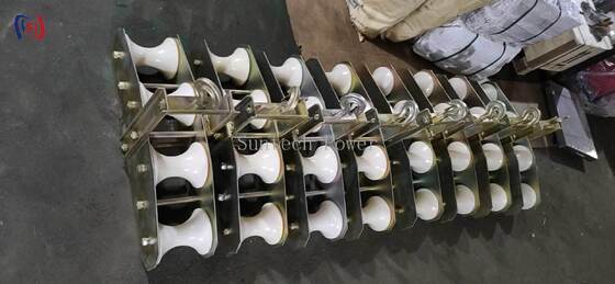 OPGW Stringing Block με ονομαστικό φορτίο 10KN R570 Radius Bend για την εγκατάσταση καλωδίου οπτικών ινών Τέσσερις μάζες συνδυασμένες