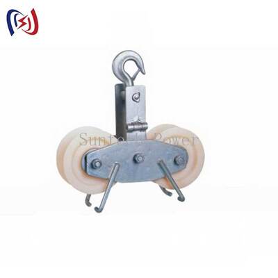 25KN Tandem Sheave Stringing Block για μεγάλους αγωγούς ACSR LGJ300-500 με σχεδιασμό Tandem Sheave