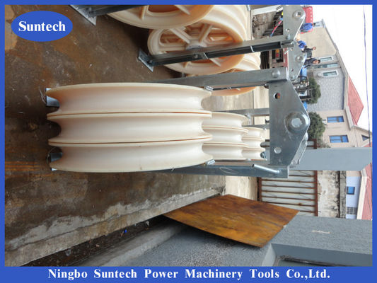 660x100mm γαλβανισμένα νάυλον Sheaves πλαισίων χάλυβα που δένουν με σπάγγο το φραγμό τροχαλιών αγωγών
