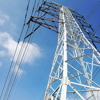 132kv γαλβανισμένος πύργος δικτυωτού πλέγματος χάλυβα μετάδοσης γραμμή