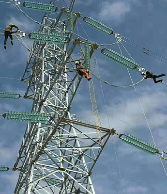 4 με πόδια γαλβανισμένος 330kv πύργος μετάδοσης δικτυωτού πλέγματος χάλυβα αγγέλου