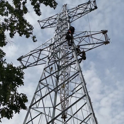 110kV γαλβανισμένος πυλώνας δικτυωτού πλέγματος χάλυβα γωνίας μετάδοσης γραμμή