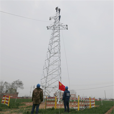 Πύργοι γραμμών μετάδοσης χάλυβα 33KV δικτυωτού πλέγματος HDG