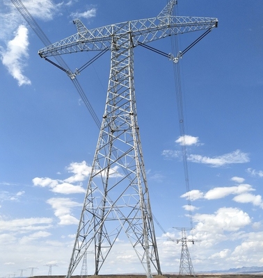 Γαλβανισμένος πύργος μετάδοσης χάλυβα 11KV 33KV 132KV 220KV γωνίας