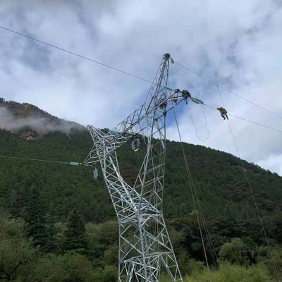 Γαλβανισμένος πύργος χάλυβα γωνίας καυτής εμβύθισης για τη γραμμή μετάδοσης 110KV