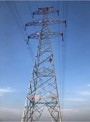 Γαλβανισμένος 500KV Q355 Q255 πύργος μετάδοσης χάλυβα καυτής εμβύθισης