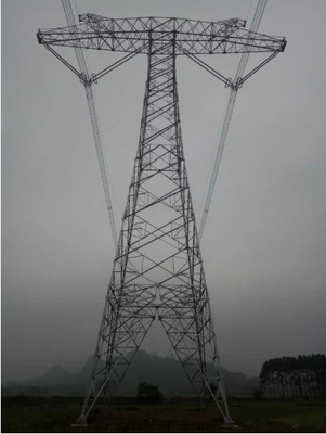 10 - 500KV διπλός πύργος μετάδοσης δικτυωτού πλέγματος κυκλωμάτων