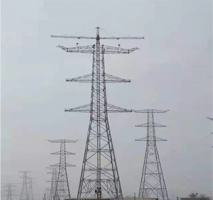 10 - 500KV διπλός πύργος μετάδοσης δικτυωτού πλέγματος κυκλωμάτων