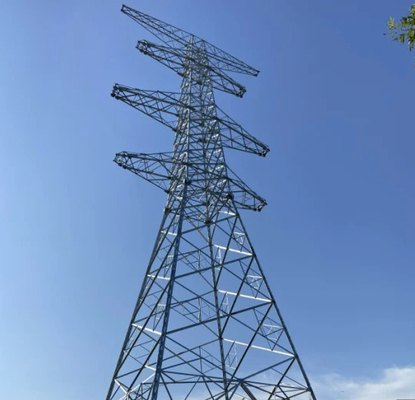 Πύργος γραμμών μετάδοσης χάλυβα Q235B Q345B Q420 δικτυωτού πλέγματος