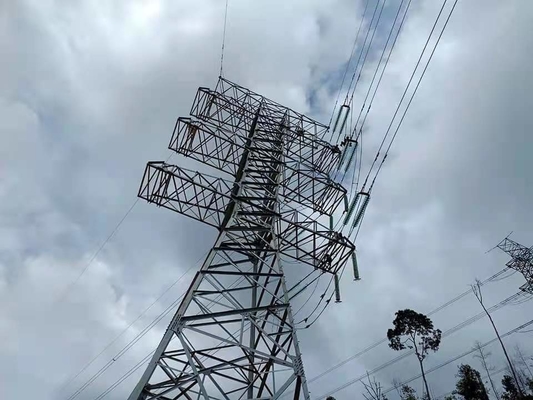 10 - 1000KV πύργοι χάλυβα δικτυωτού πλέγματος μετάδοσης ηλεκτρικής δύναμης