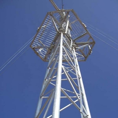 ISO9001 αυτοφερόμενος πύργος κεραιών GSM δικτυωτού πλέγματος Q345 Q235