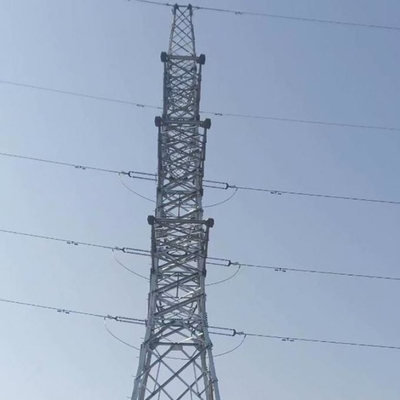 Q355B γαλβανισμένη πύργος ηλεκτρική δύναμη γραμμών μετάδοσης χάλυβα