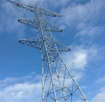 Πύργος Q235B χάλυβα δικτυωτού πλέγματος ηλεκτρικής δύναμης γραμμών μετάδοσης